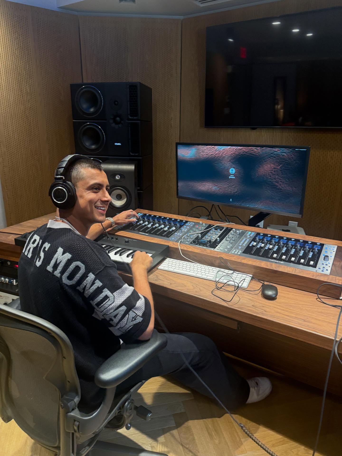 Kamran Khan in the studio